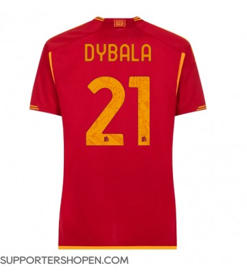 AS Roma Paulo Dybala #21 Hemma Matchtröja Dam 2023-24 Kortärmad